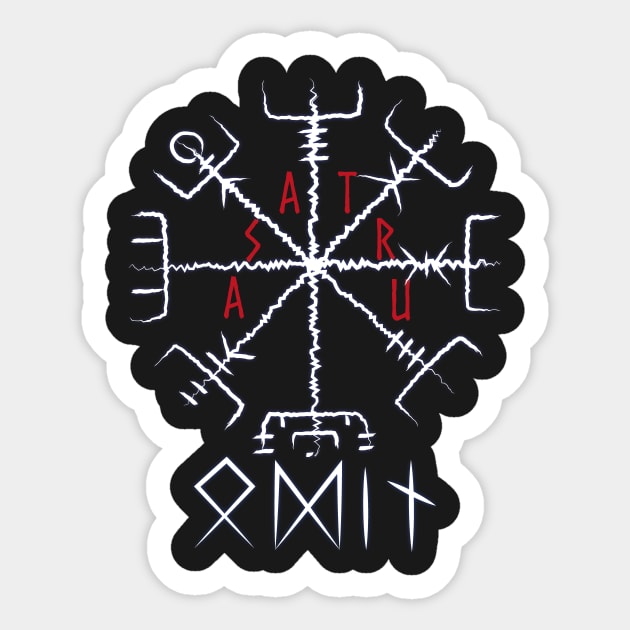 Vikings Norse Mythology Compass Pagan Asatru Magical Rune Sticker by vikki182@hotmail.co.uk